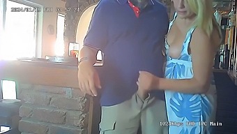 Barmaid Caught Pleasuring Herself With Her Boss