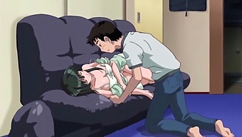 Young Anime Maiden Passionately Rides Her Lover'S Shaft