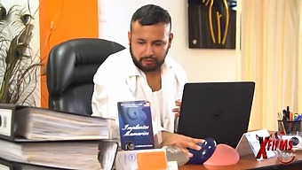 A Peruvian Custodian Dons A Medical Uniform To Stimulate A Curvy Venezuelan