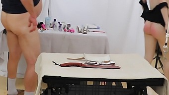 Viva Athena And Candy White In Bdsm Scene With Oral Sex, Spanking, And Facials