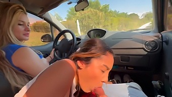Two Colombian Babes Blow Me In Their Car And Make Me Cum