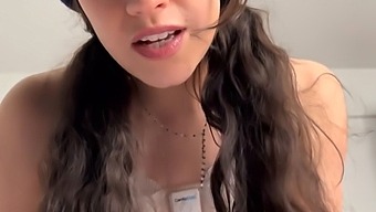 Big Natural Tits Homemade Brunette Gets A Double Orgasm In Role Play