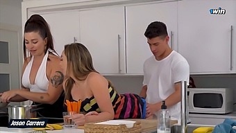 Best Friend Of My Girlfriend Came Over And We Had A Threesome And We Both Reached An Orgasm.